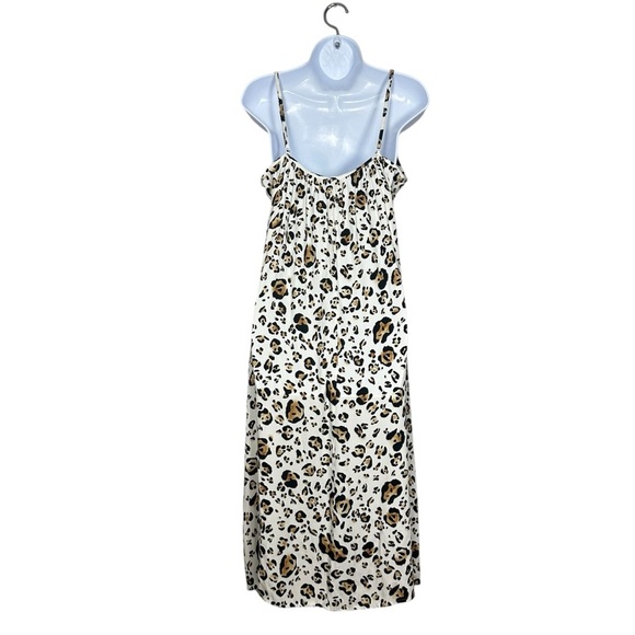 Corey Lynn Calter Arabella Leopard Midi Dress L Petite Spaghetti Strap (No Belt) - Picture 2 of 14